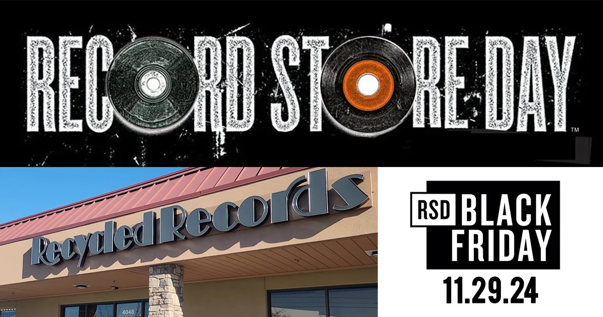 Record Store Day - Reno - Recycled Records graphic with store front