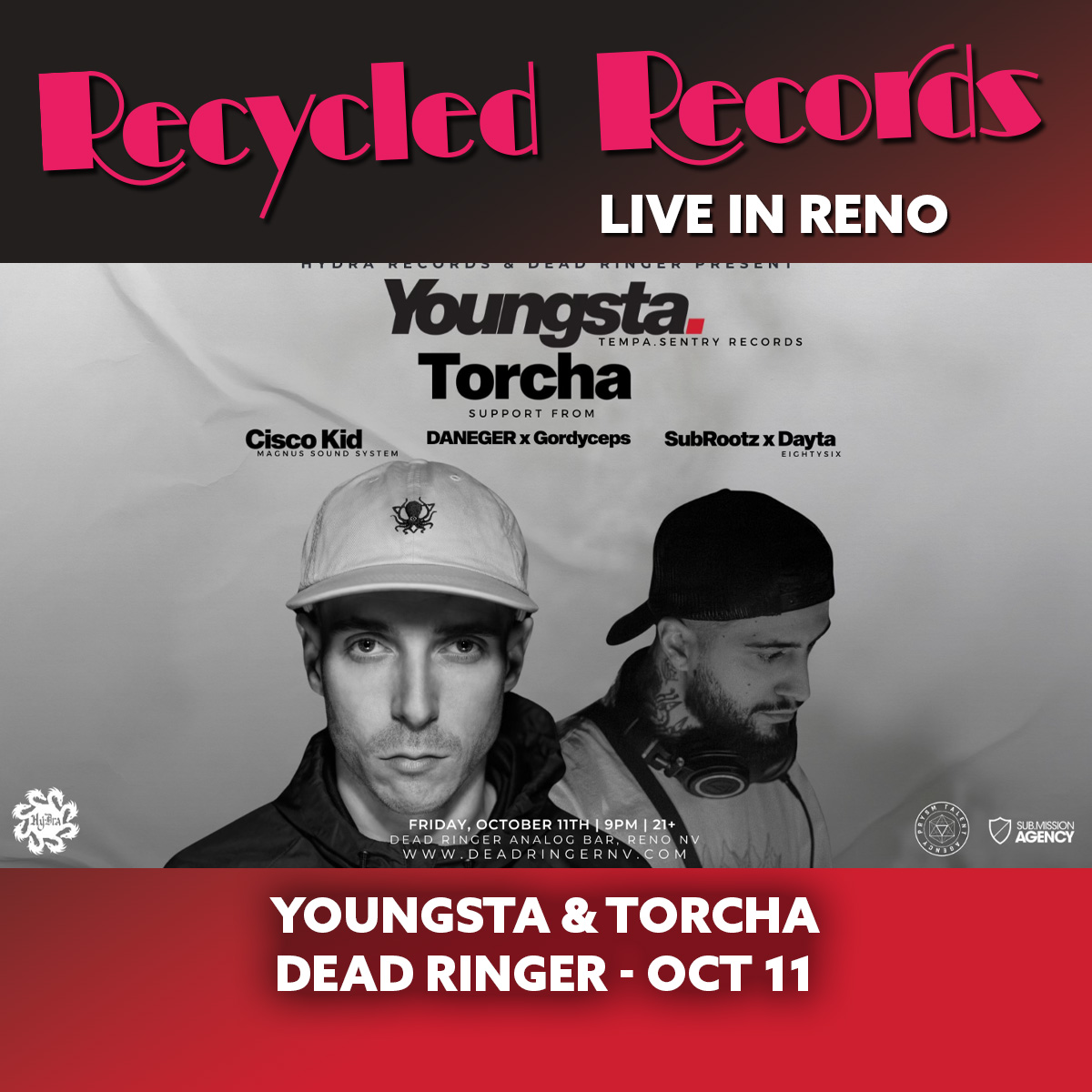 10-11-24 - Youngsta Torcha Dead ringer reno - Recycled Records Events